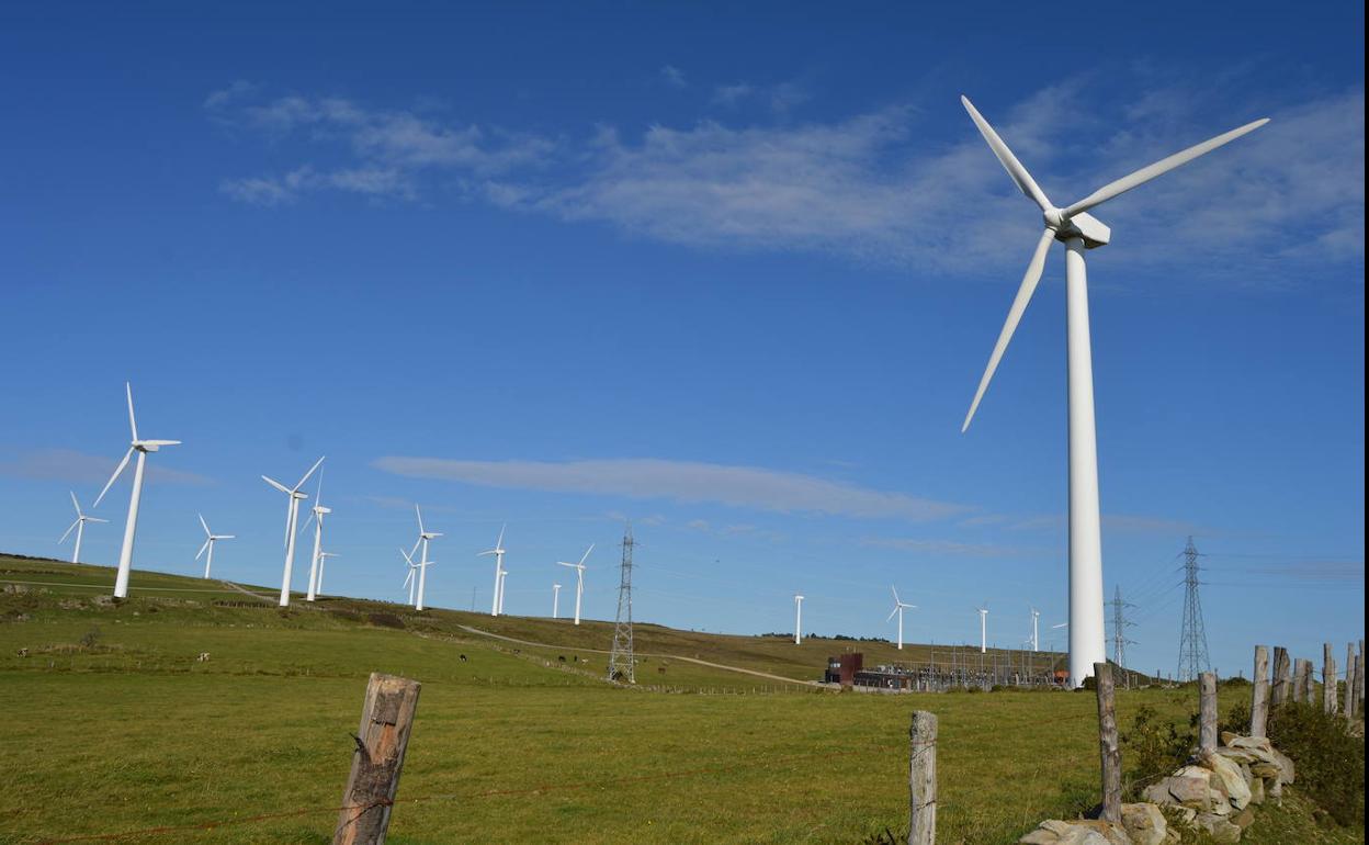 Parque eólico Pico Gallo, en Tineo.