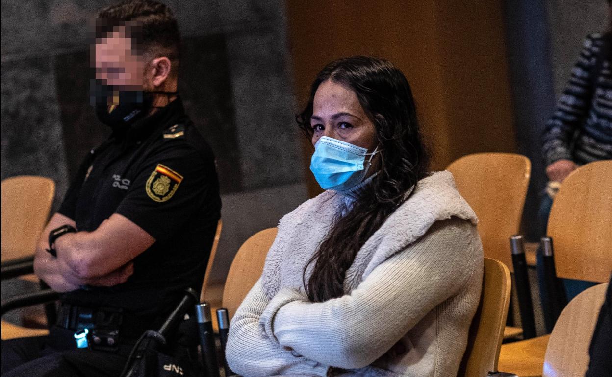 La acusada, durante el juicio en la Audiencia Provincial. 