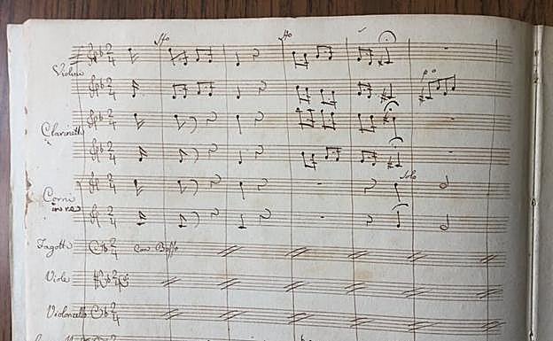 Página de la Sinfonía a piena orchestra (María Luisa de Borbón – Reina de Etruria) 