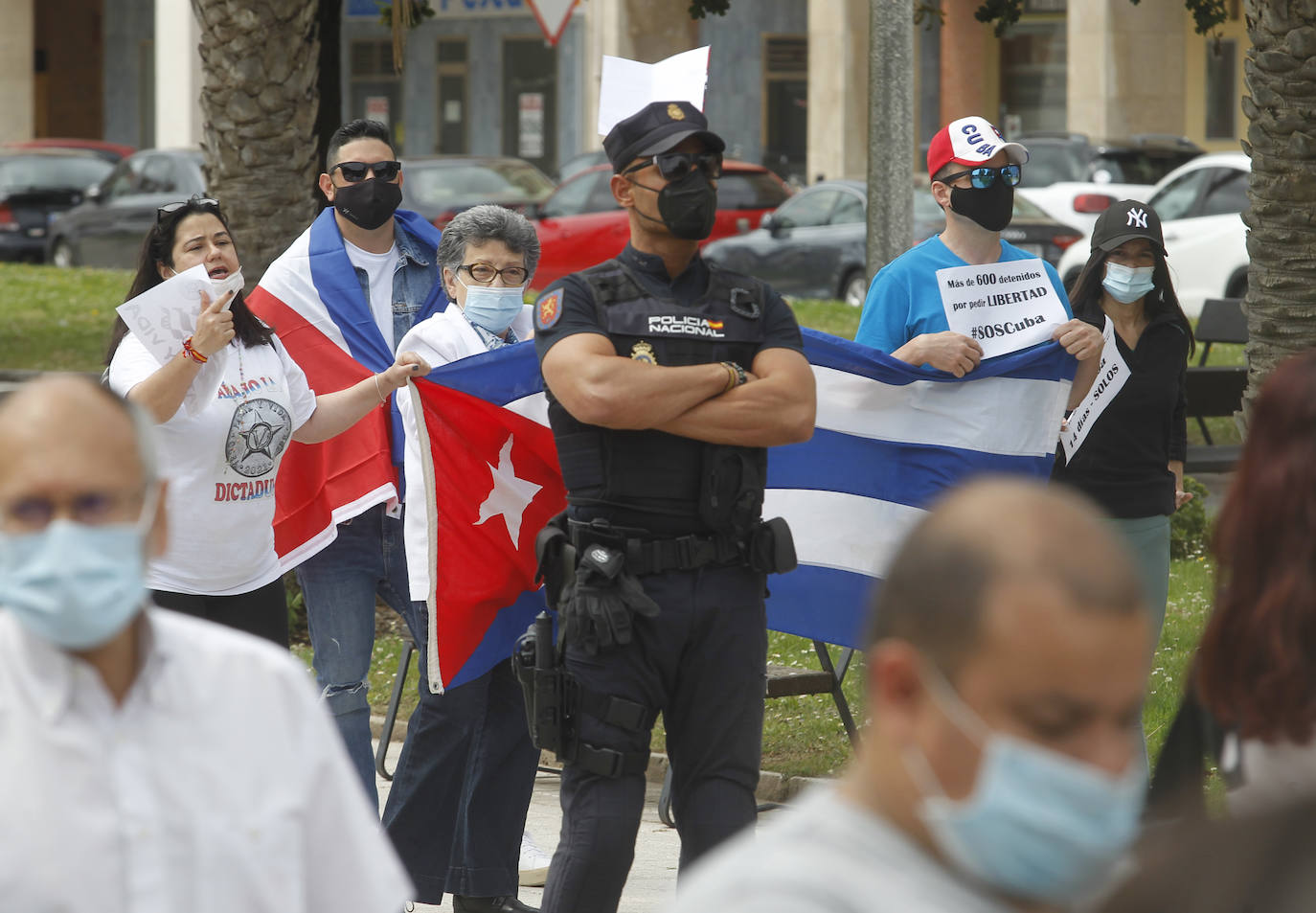 La actual crisis destada en Cuba ha llevado a colectivos de Gijón a manifestarse