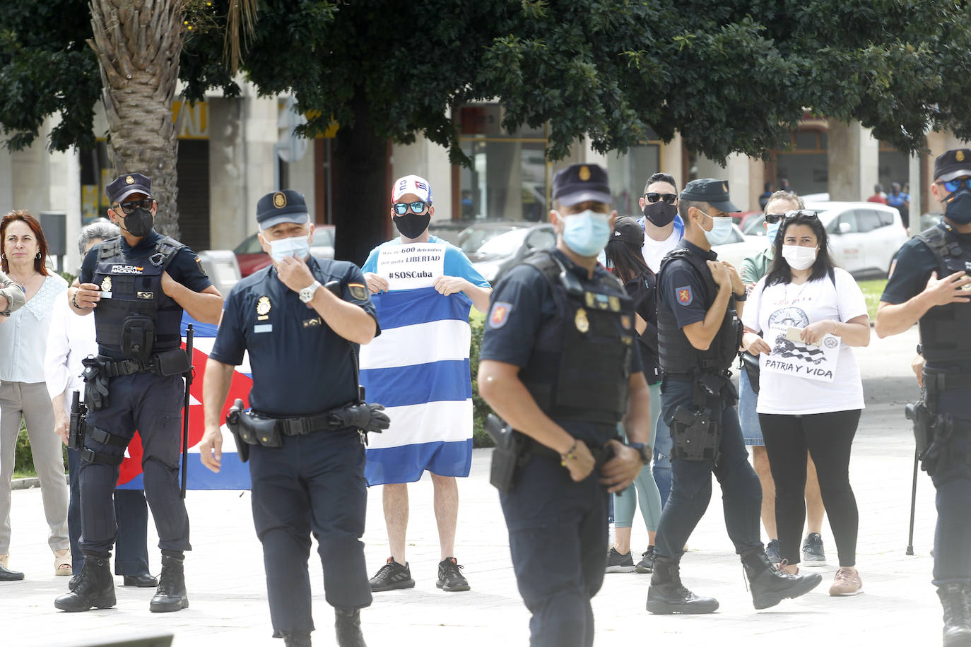 La actual crisis destada en Cuba ha llevado a colectivos de Gijón a manifestarse