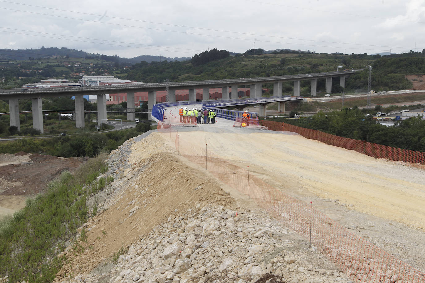 Las obras del vial de acceso a Zalia.