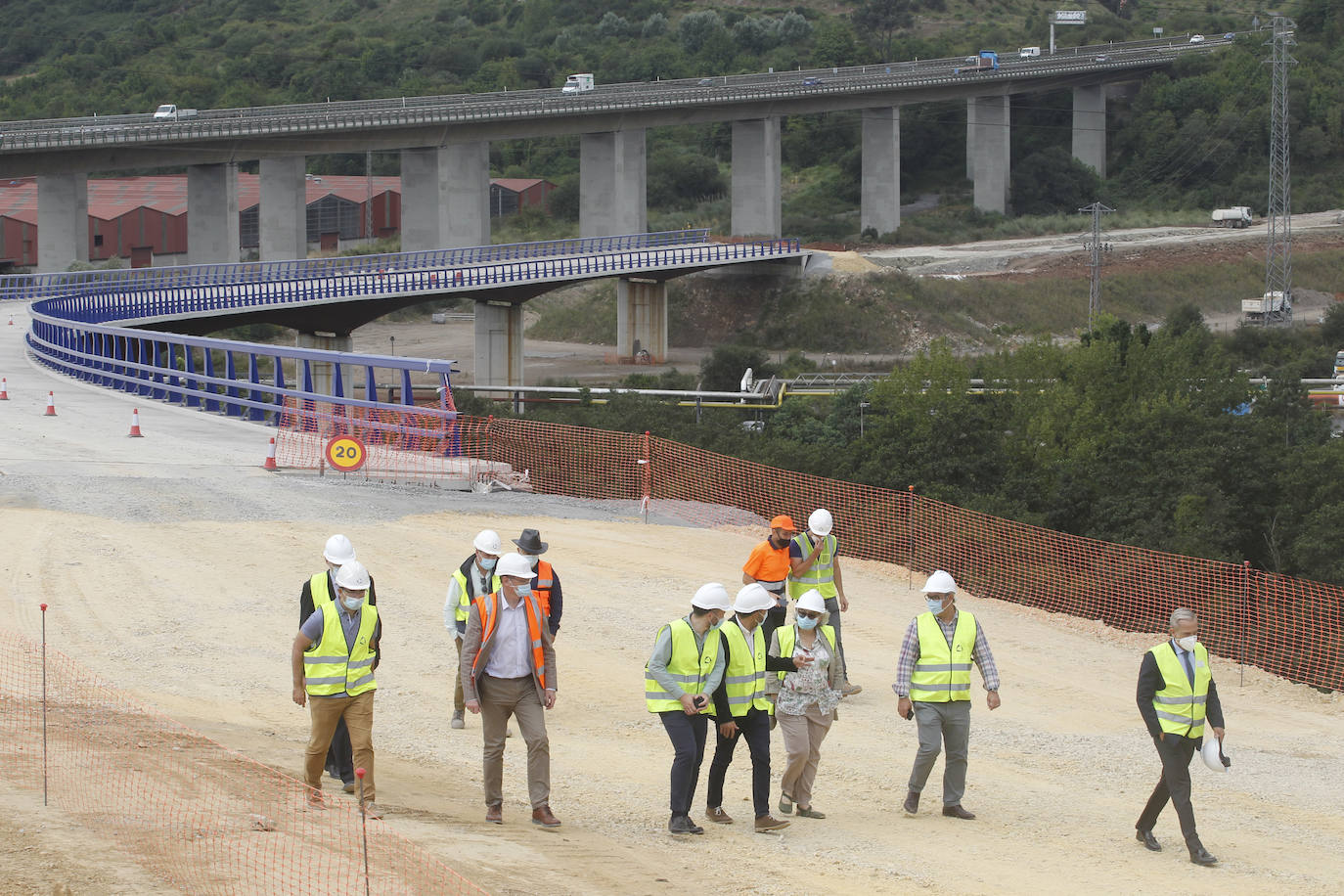 Las obras del vial de acceso a Zalia.