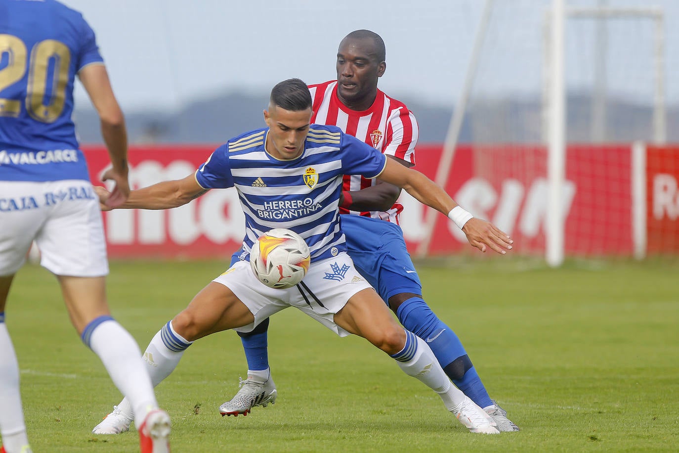 Babin, en un partido de pretemporada contra la Ponferradina celebrado este sábado. 