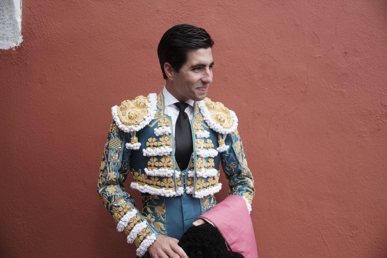 Álvaro Lorenzo, en el patio de cuadrillas de El Bibio. 