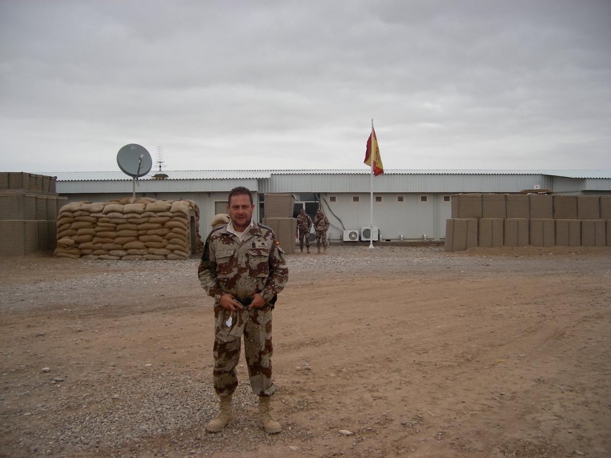 Juan Andrés Suárez, en Camp Stone, al sur de Herat. 