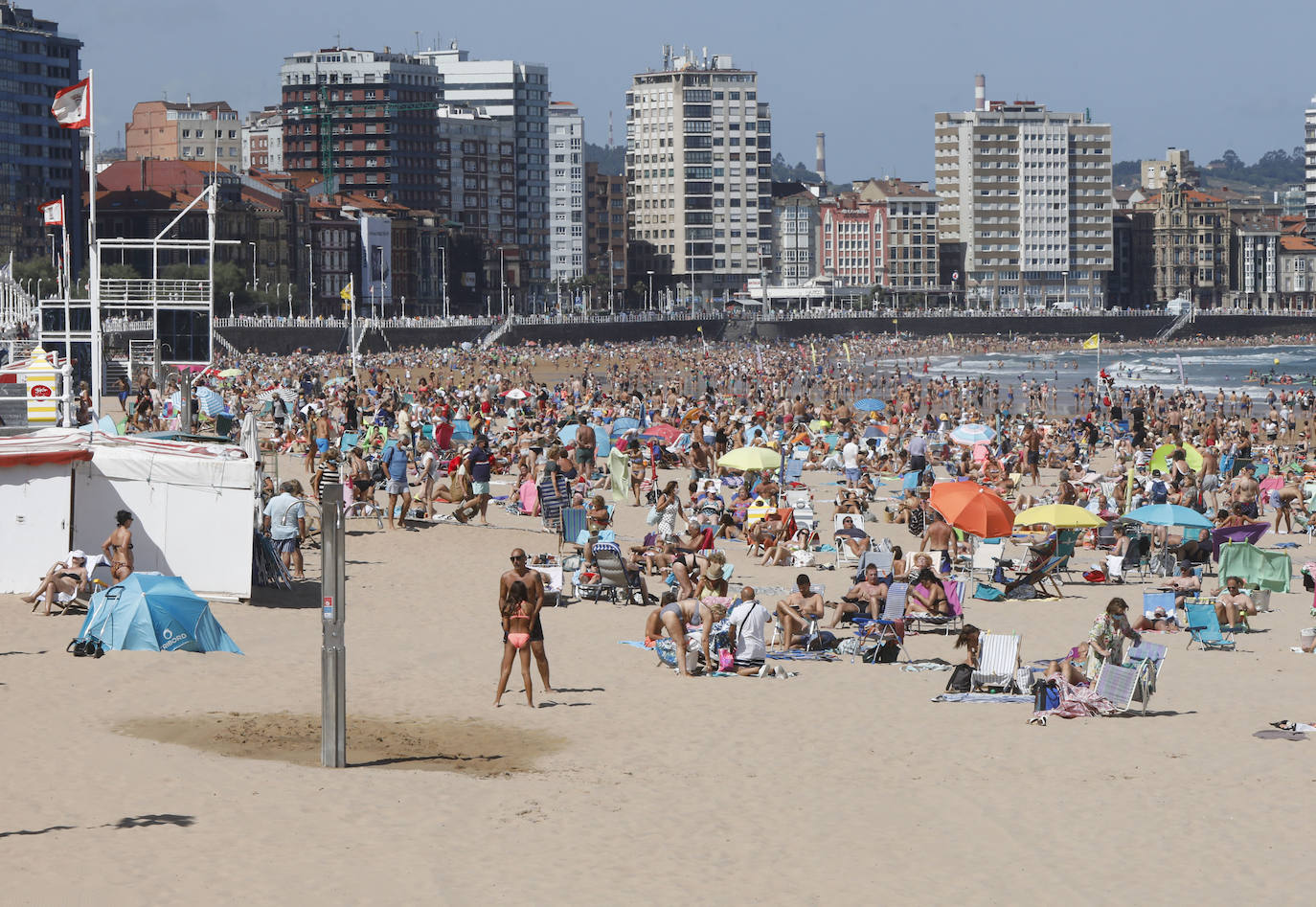 Las playas asturianas, de lo más concurridas