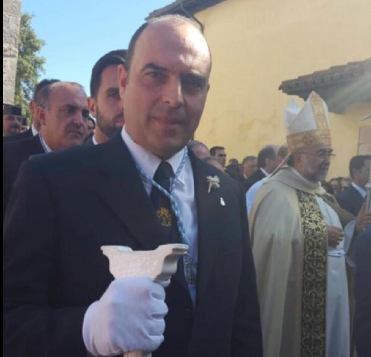 Alberto Marcos Sánchez en una de las últimas procesiones de la Guía. 