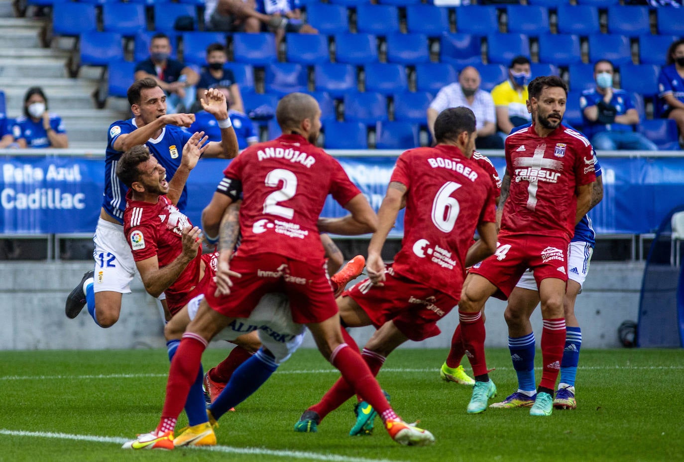 Un momento del partido disputado en el Carlos Tartiere