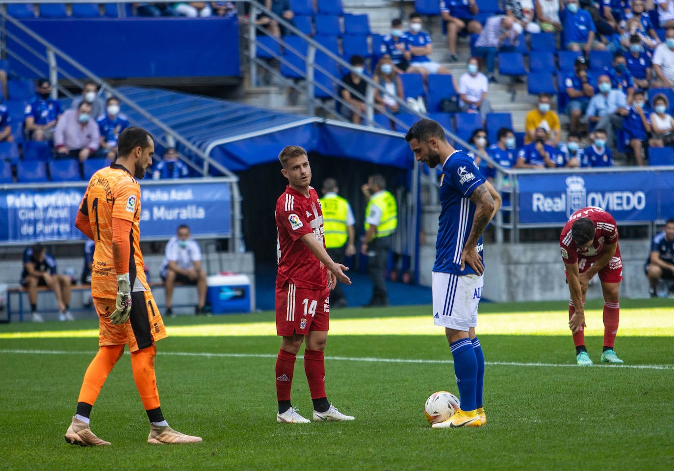 Un momento del partido disputado en el Carlos Tartiere