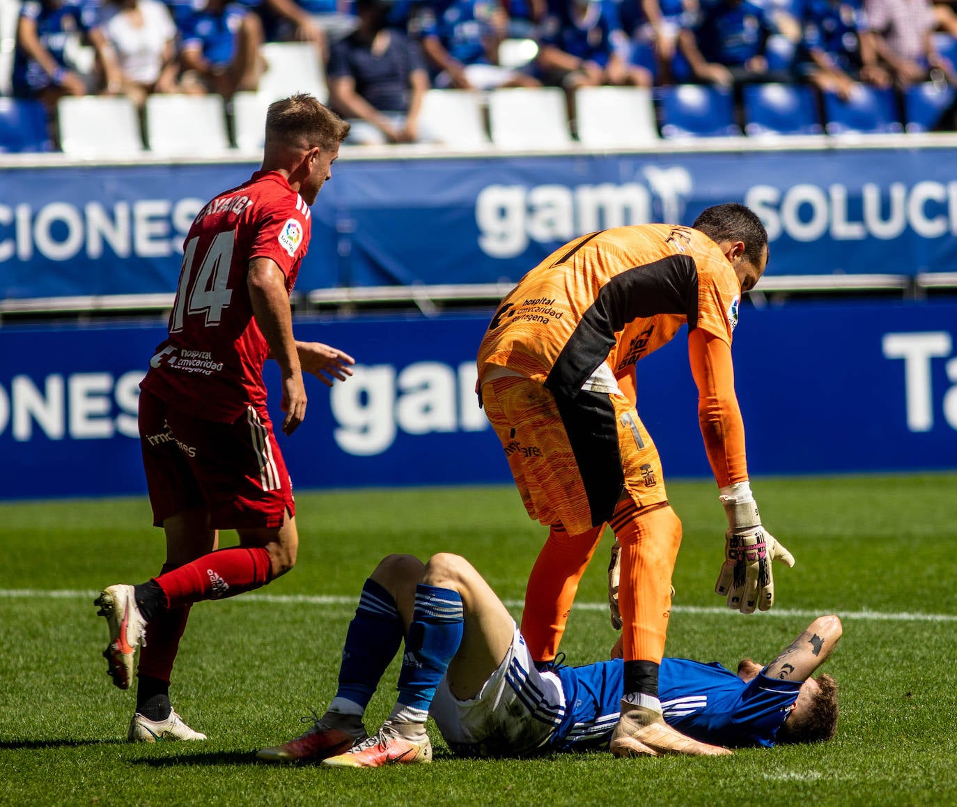 Un momento del partido disputado en el Carlos Tartiere