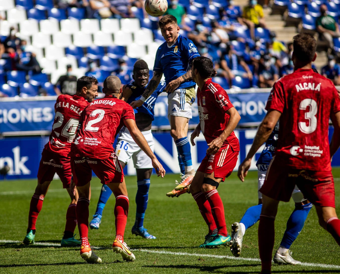 Un momento del partido disputado en el Carlos Tartiere