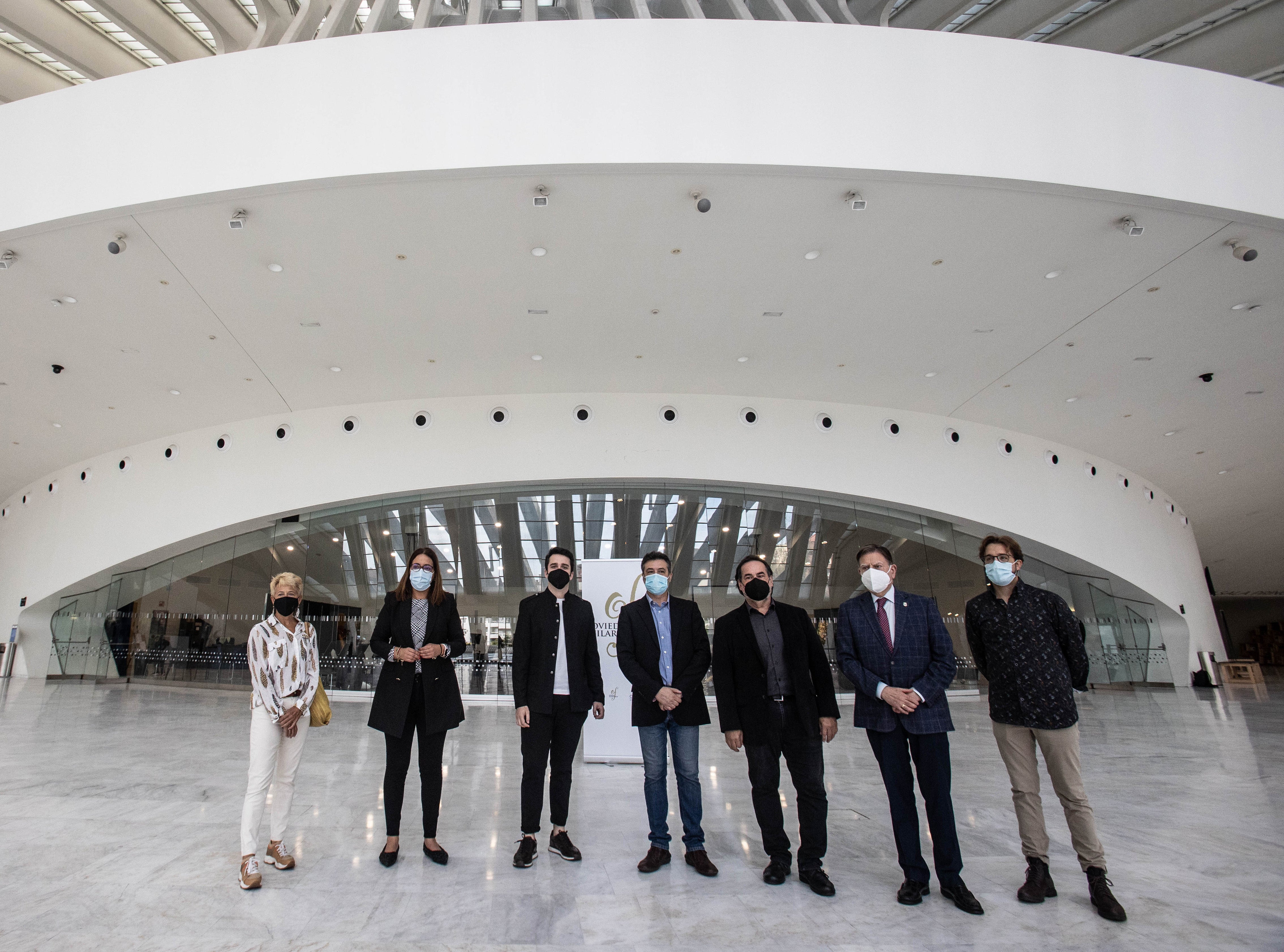 Presentación en el Calatrava de la Gala Lírica de Grandes Tenores BAG (Bros-Anduaga-Gandía) con la orquesta Oviedo Filarmonía, que tendrá lugar este jueves, 16 de septiembre.