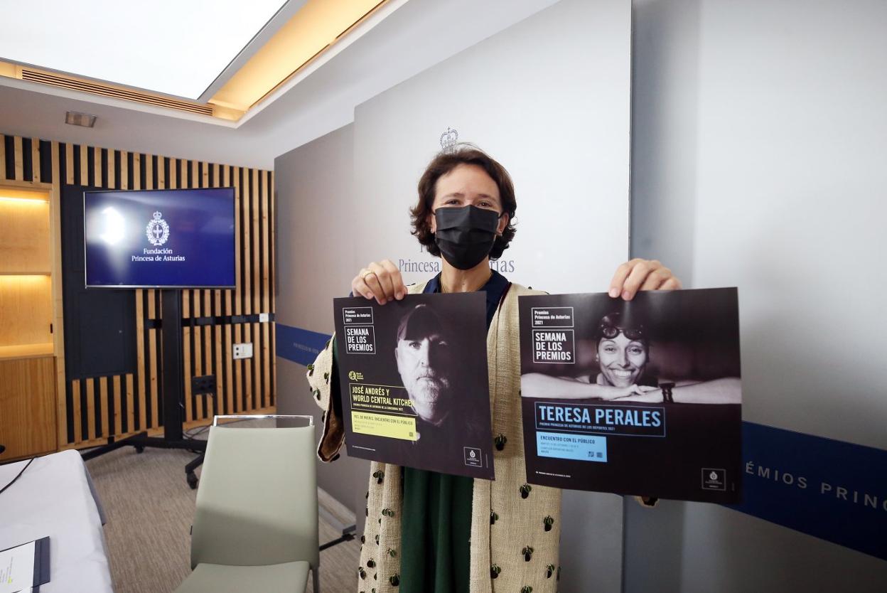 Teresa Sanjurjo, ayer, durante la presentación de la 'Semana de los Premios'. 