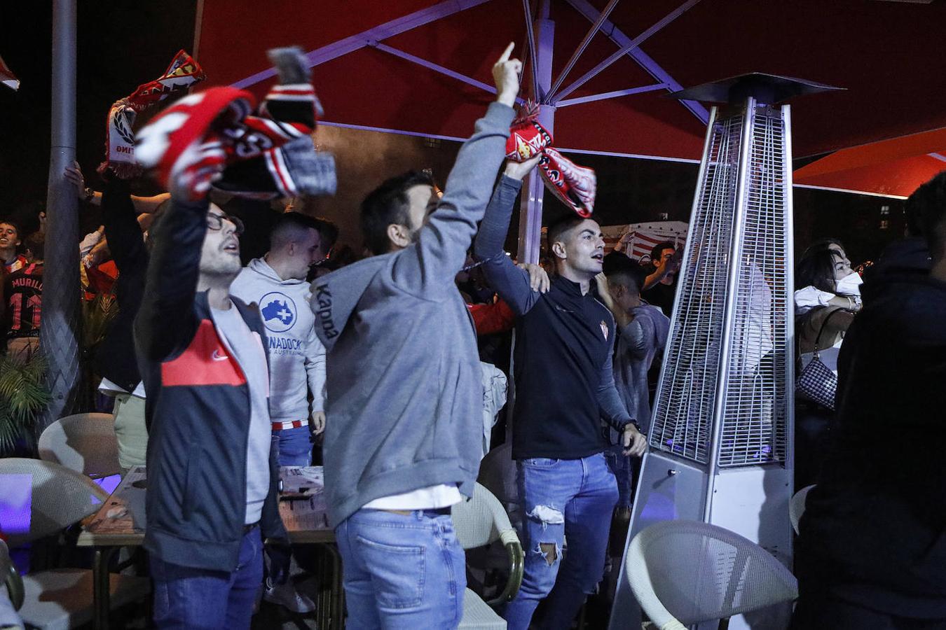 Fotos: El derbi asturiano vivido desde Gijón