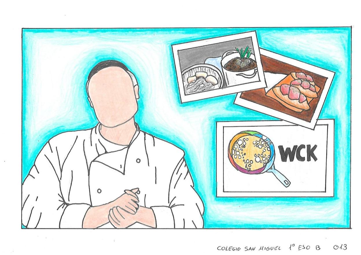 Uno de los dibujos del Colegio San Miguel. 
