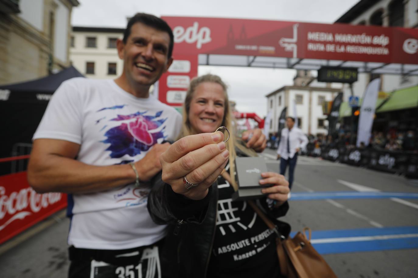 El emblemático trazado que une Cangas de Onís y Covadonga se llenó de 'runners' en su regreso al calendario tras la crisis sanitaria. 