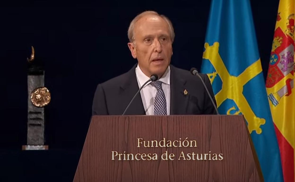 El presidente de la Fundación Princesa de Asturias, Luis Fernández-Vega Sanz