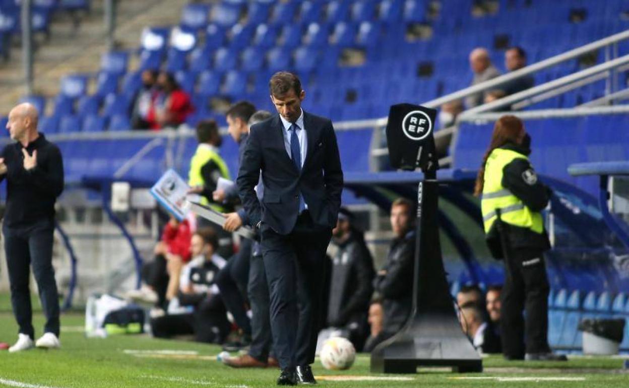 José Ángel Ziganda, entrenador del Real Oviedo. 