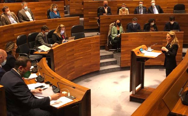 Teresa Mallada interviene en el debate de orientación política.