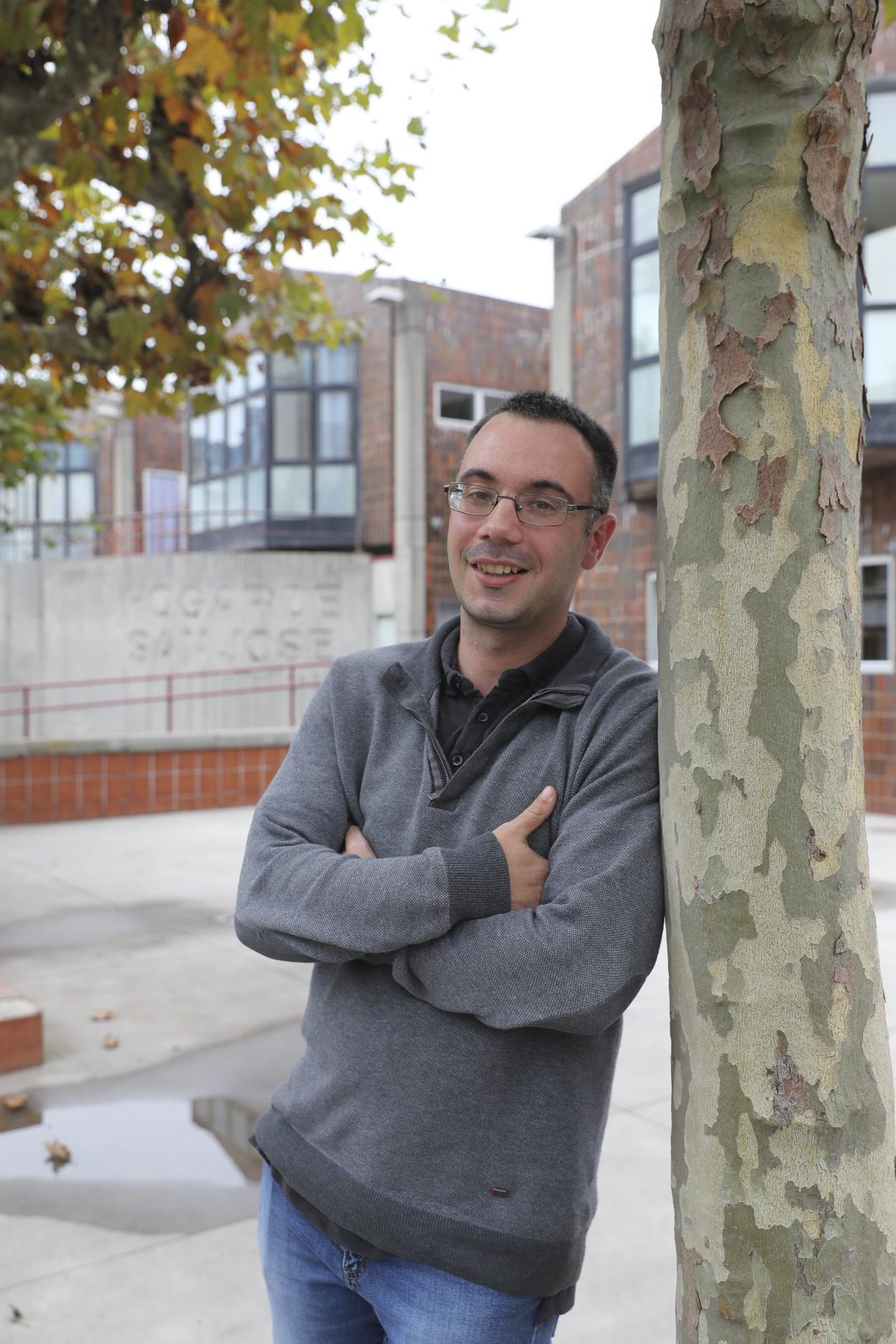 Chema Tejedor, en el Hogar de San José. 