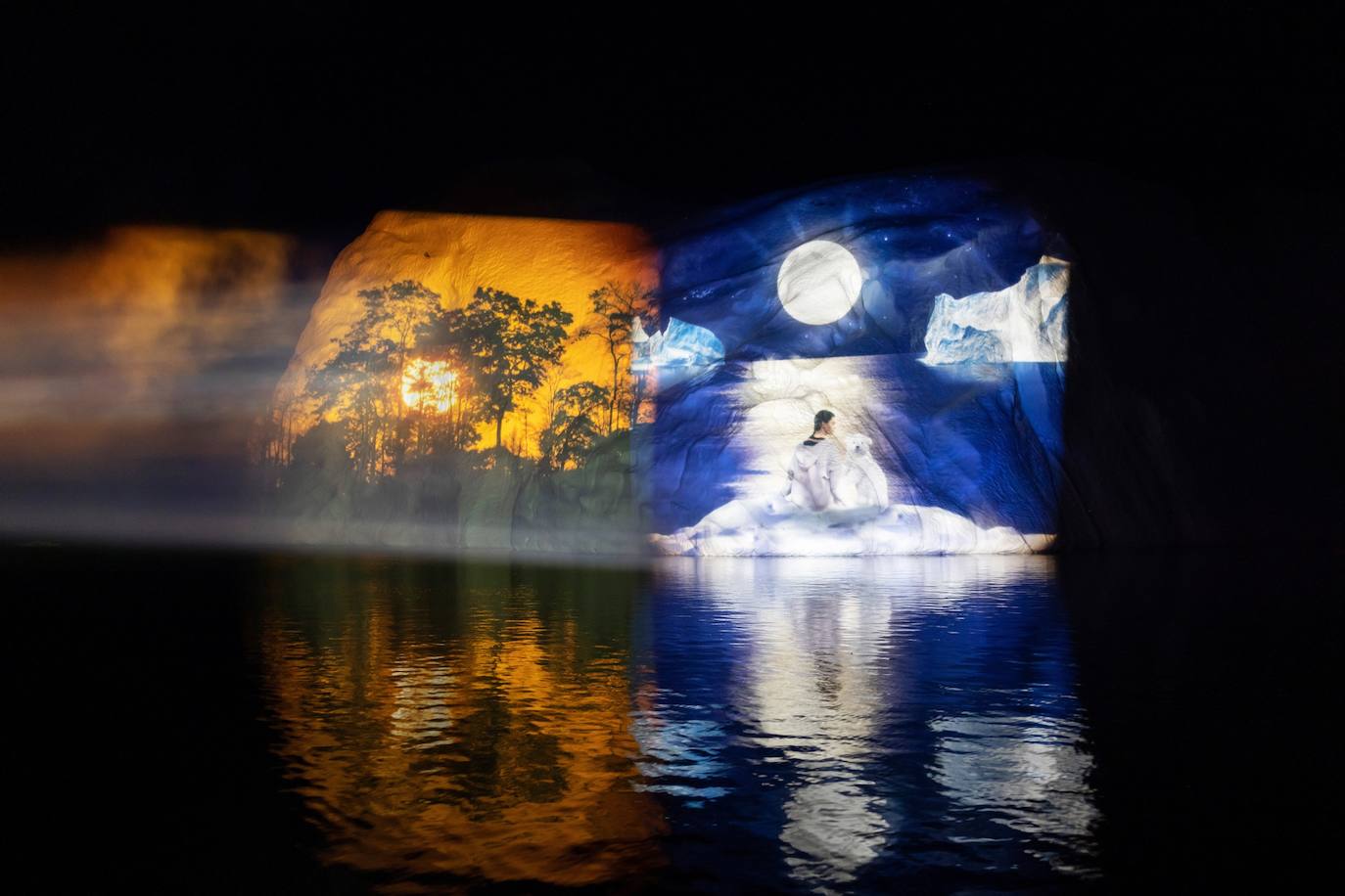 La Cumbre del Clima de la ONU ya ha comenzado y el artista suizo Gerry Hofstetter ha querido ayudar a concienciar sobre la importancia de cuidar el planeta. Hofstetter ha creado trece proyecciones en los icebergs del Ártico basadas en escenas de la naturaleza.