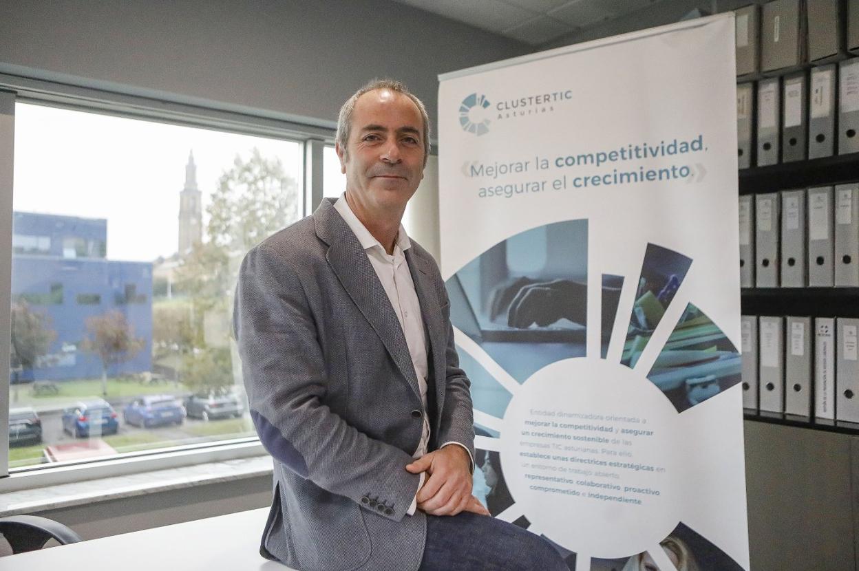 Patricio José Arias, en las instalaciones de Cluster TIC. 