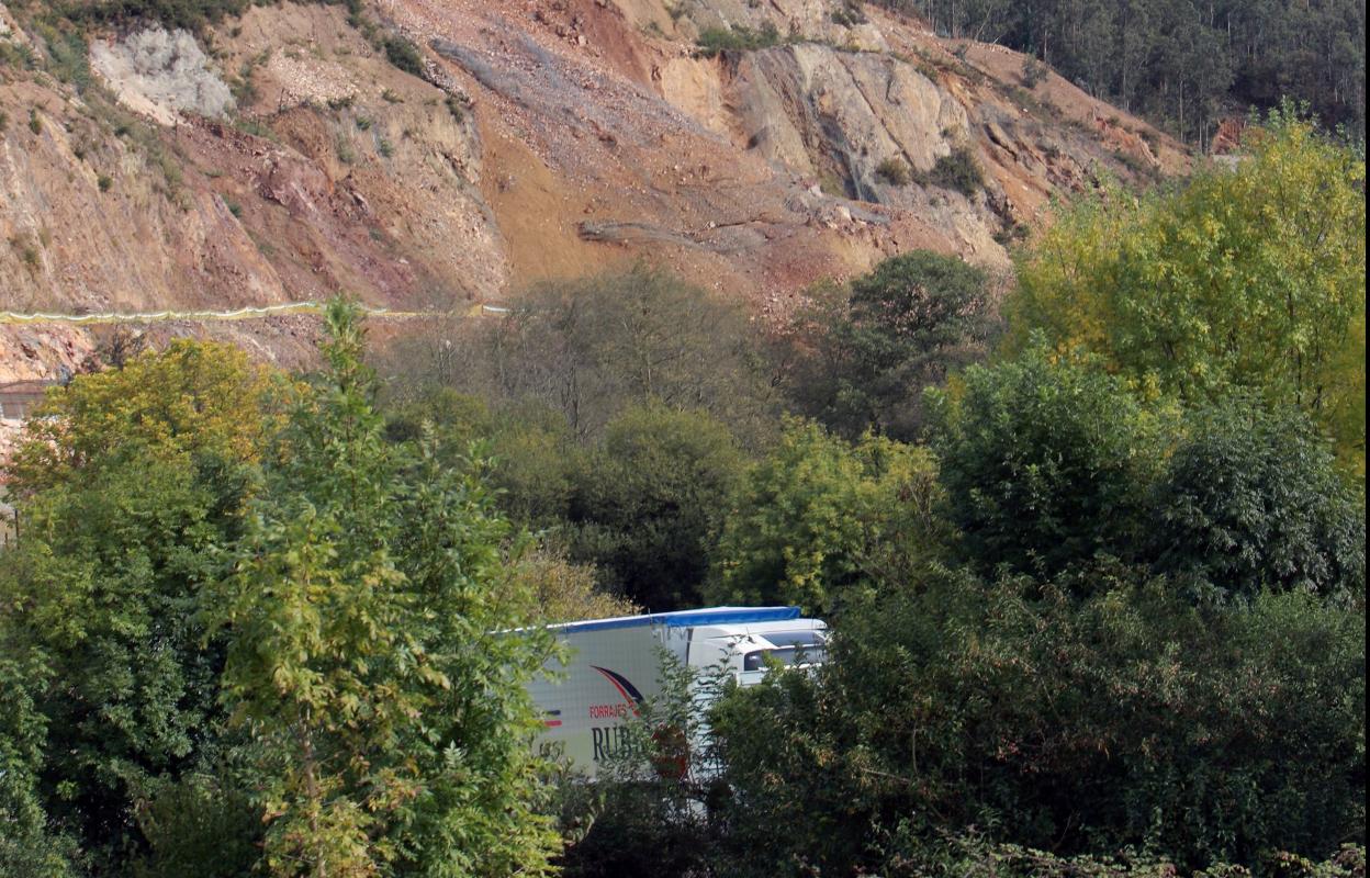 El enorme desprendimiento, a la altura de Casazorrina. 