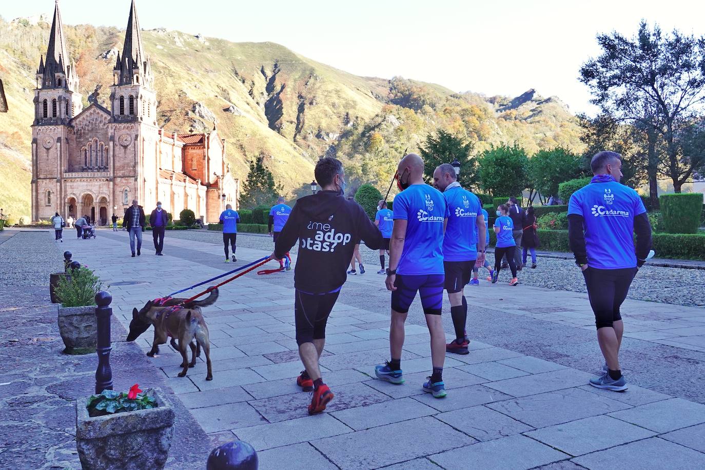 Partiendo del cuartel ovetense de Buenavista a las cinco de la mañana, un total de 18 agentes recorrieron los 84 kilómetros que separan la capital asturiana del Real Sitio mediante relevos de dos personas cada 10 kilómetros. 