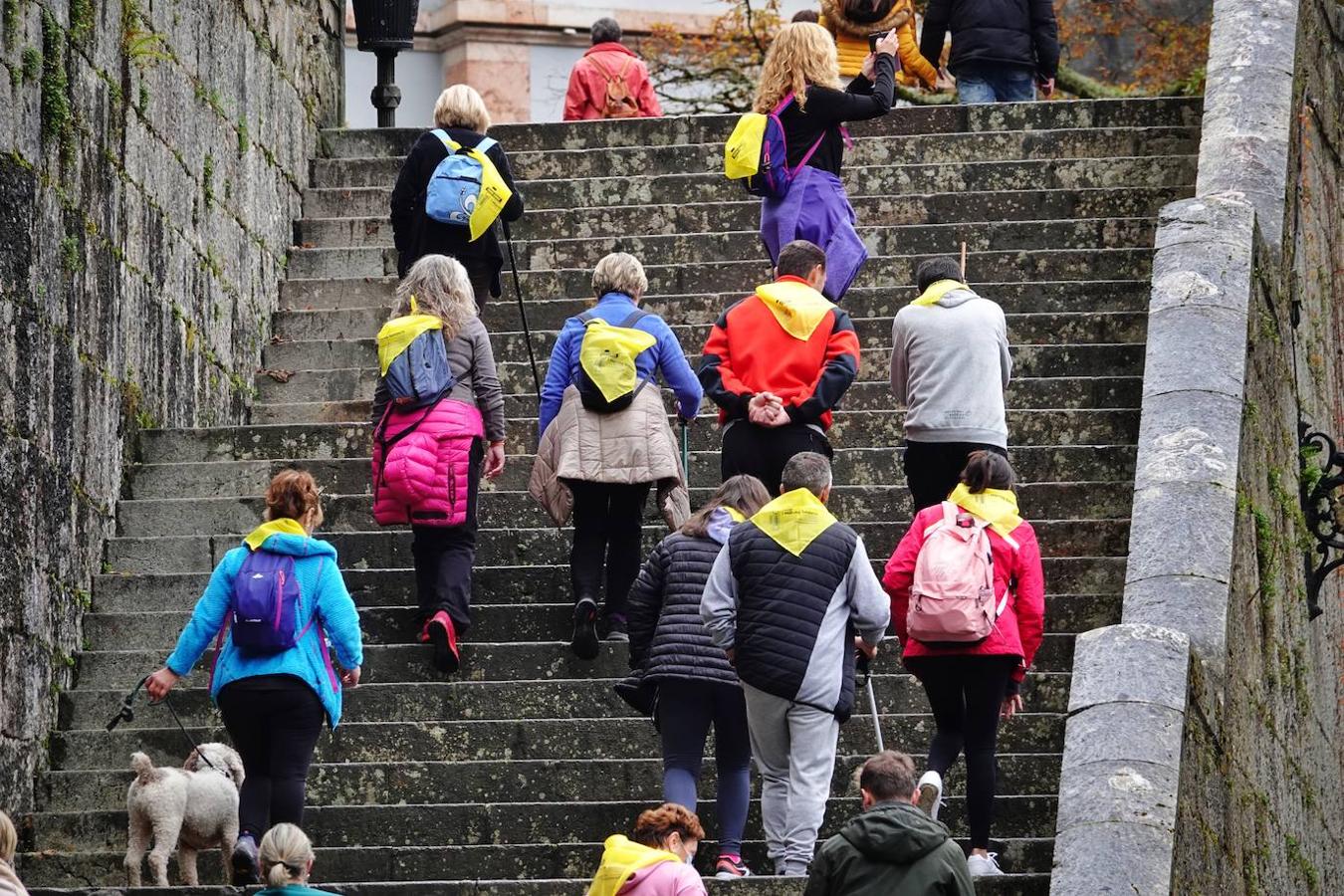 La I Marcha Solidaria contra el Sarcoma de Ewing, que se celebró este domingo entre Cangas de Onís y el Santuario de Covadonga, contó con más de 600 inscritos. Todo el dinero que se recaude se destinará, a través de la asociación 'Todos Somos Iván', a la investigación contra esta enfermedad, que se lleva a cabo en el Hospital Virgen del Rocío de Sevilla.