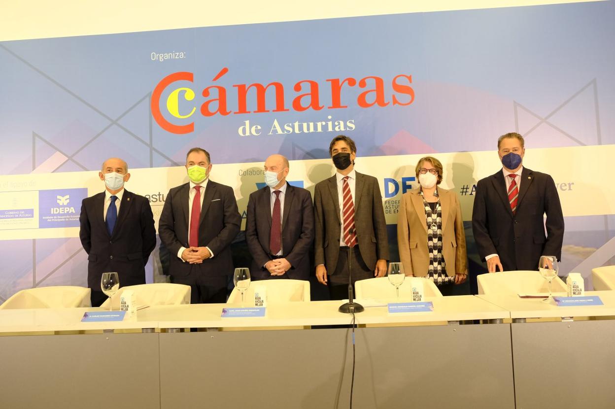 Luis Noguera, Carlos Paniceres, Juan Cofiño, Gonzalo García, Inmaculada Riera y Félix Baragaño. 