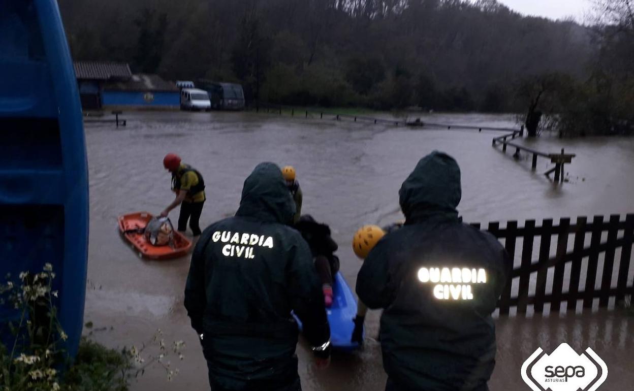 Uno de los rescates, en Cangas de Onís 