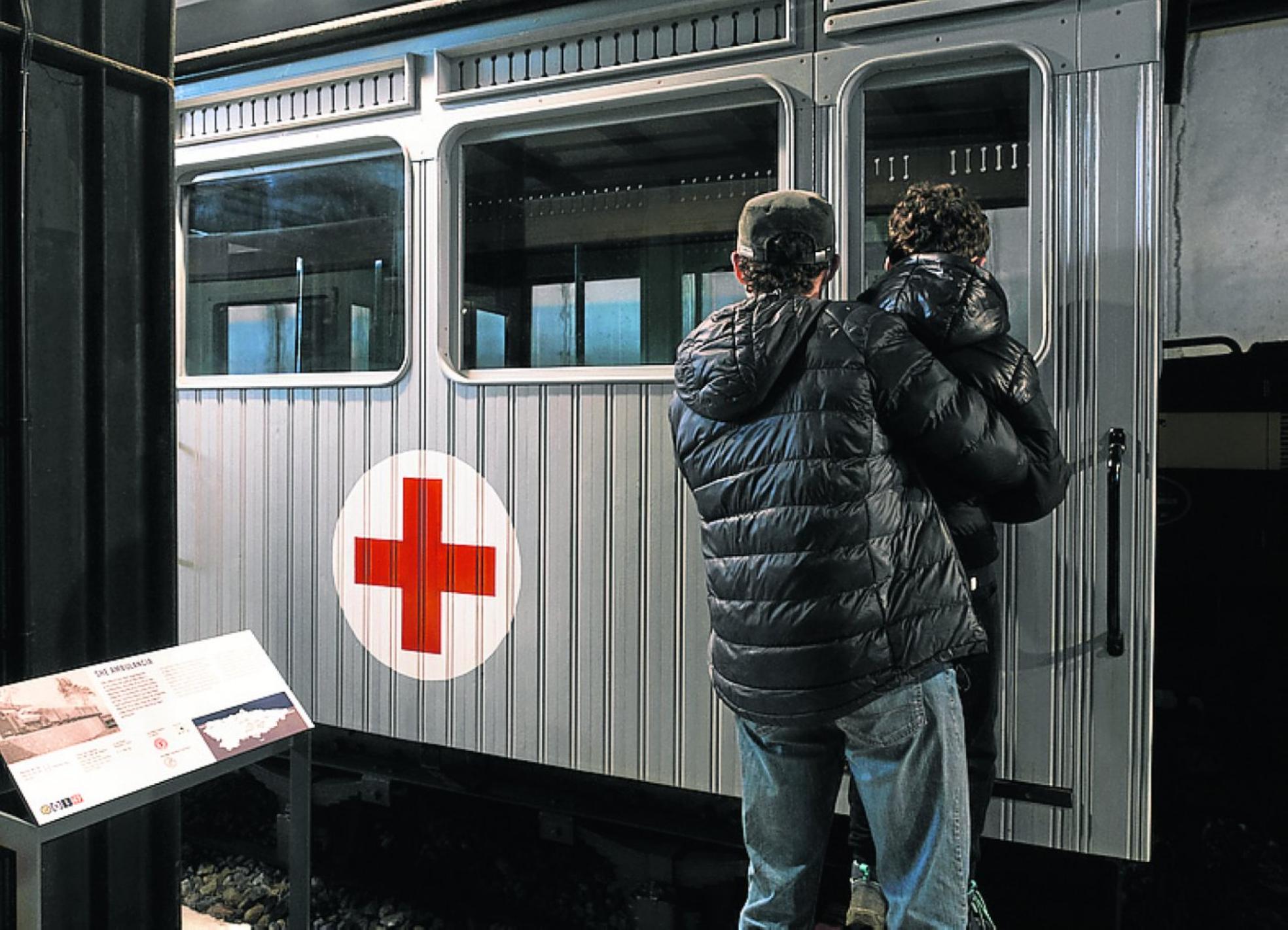 Tren ambulancia que trabajó para la Hullera Española.