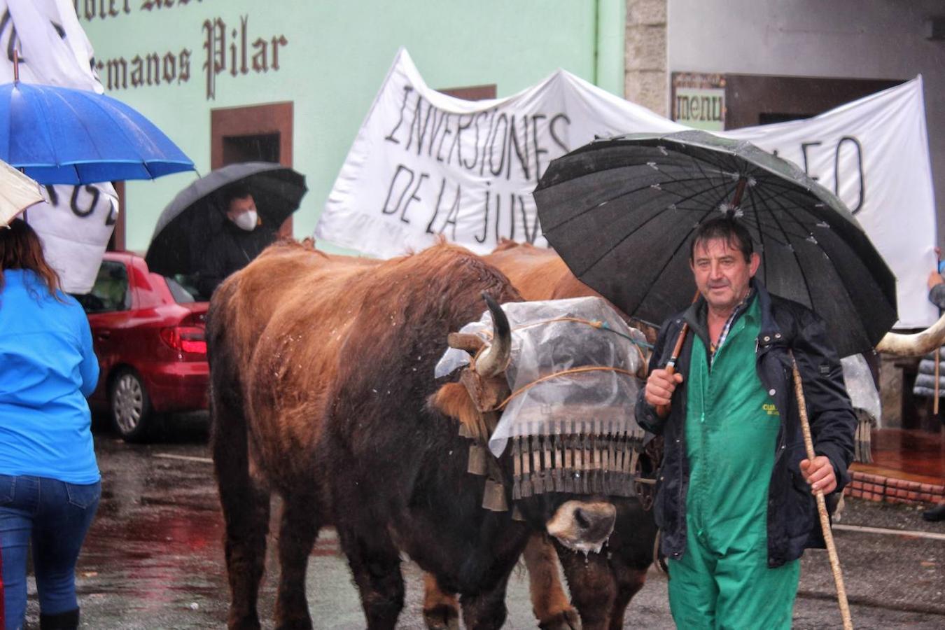 Fotos: Ganaderos y vecinos exigen en Ponga «respeto al medio rural»