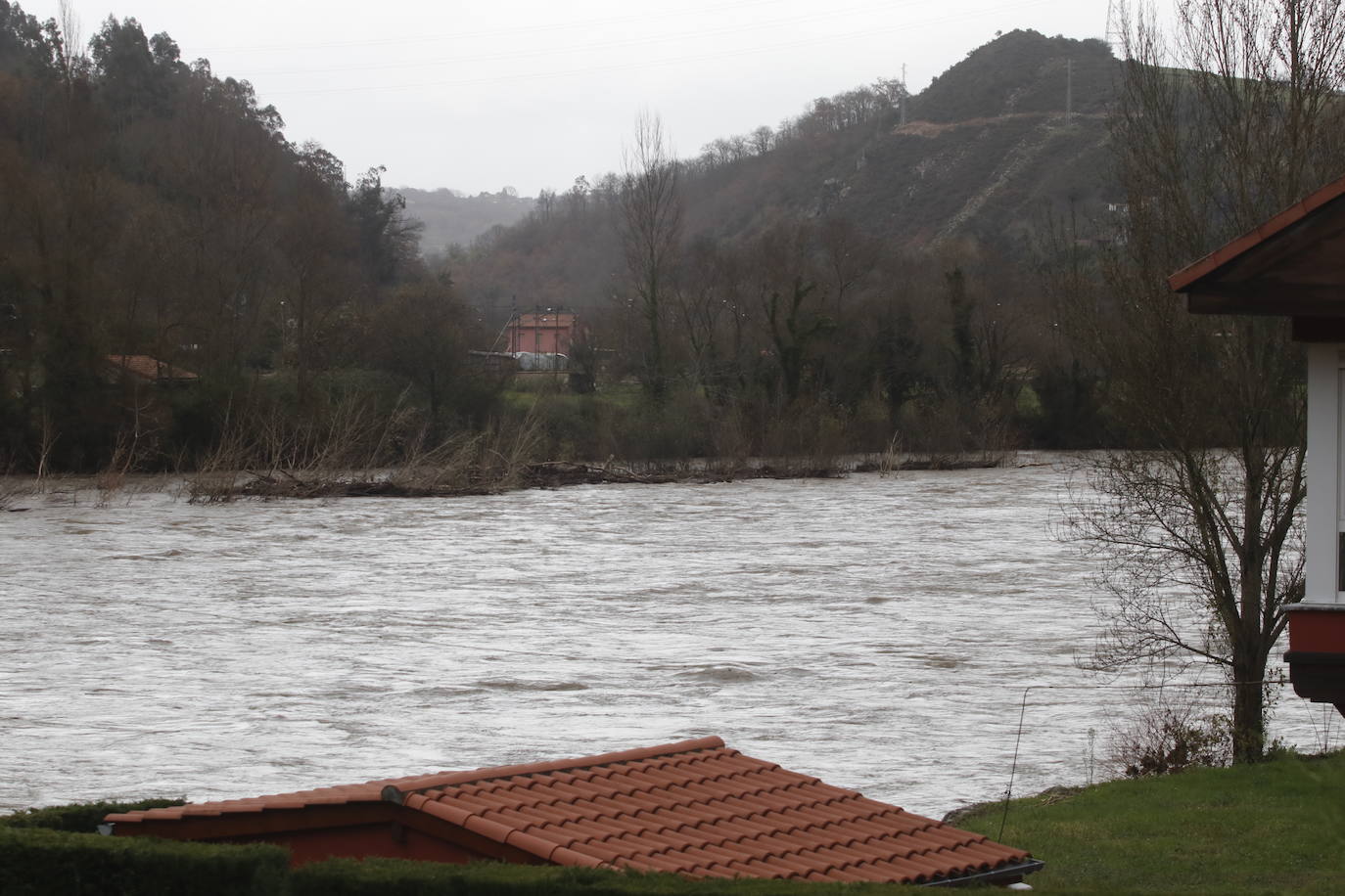 Fotos: Alto caudal en el Nalón, el Trubia y el Nora