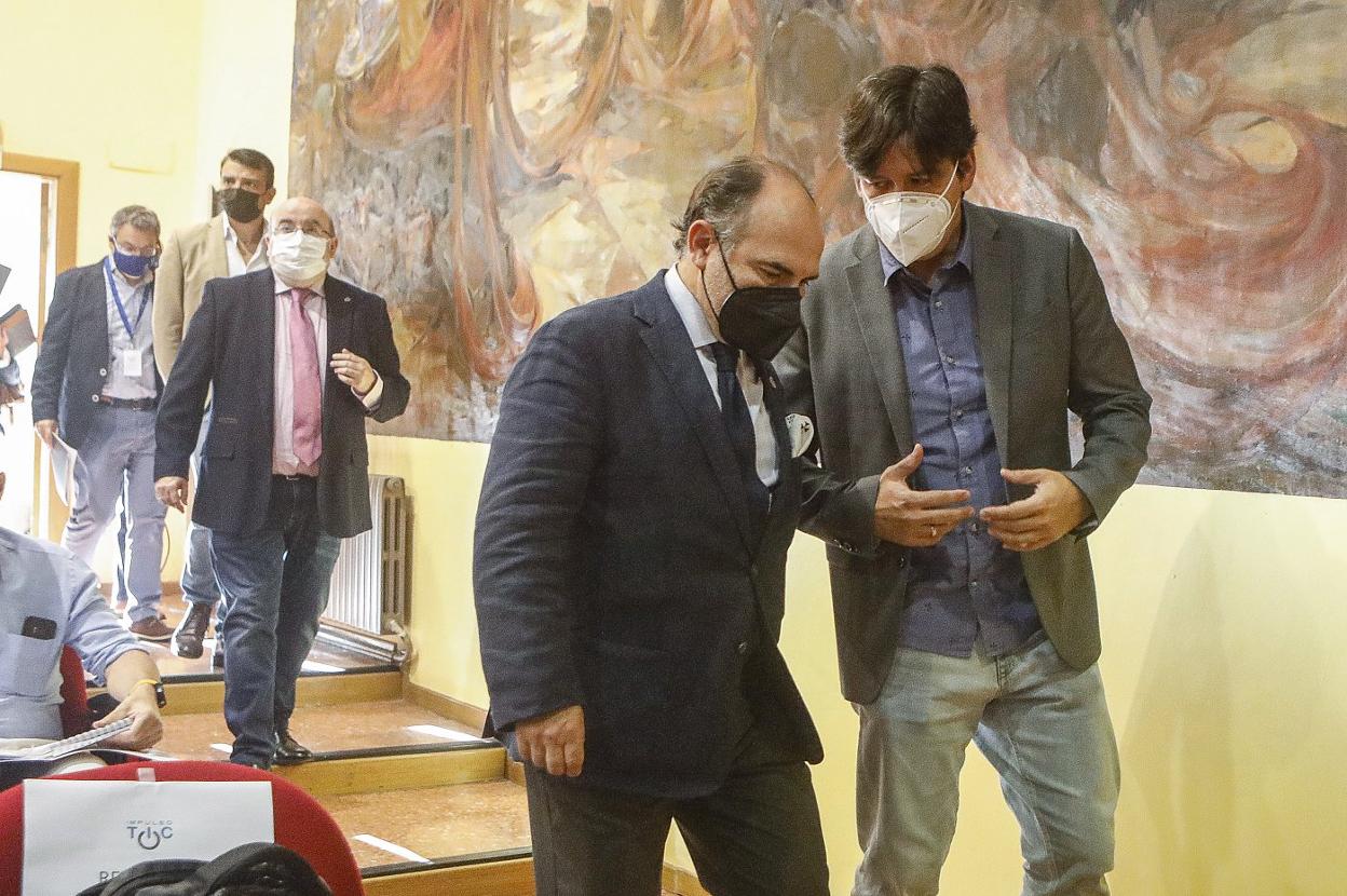 Ignacio Villaverde y Borja Sánchez, en una reunión reciente. 