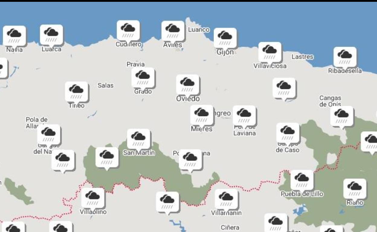 Lluvias matinales y olas de hasta cinco metros para este sábado en Asturias