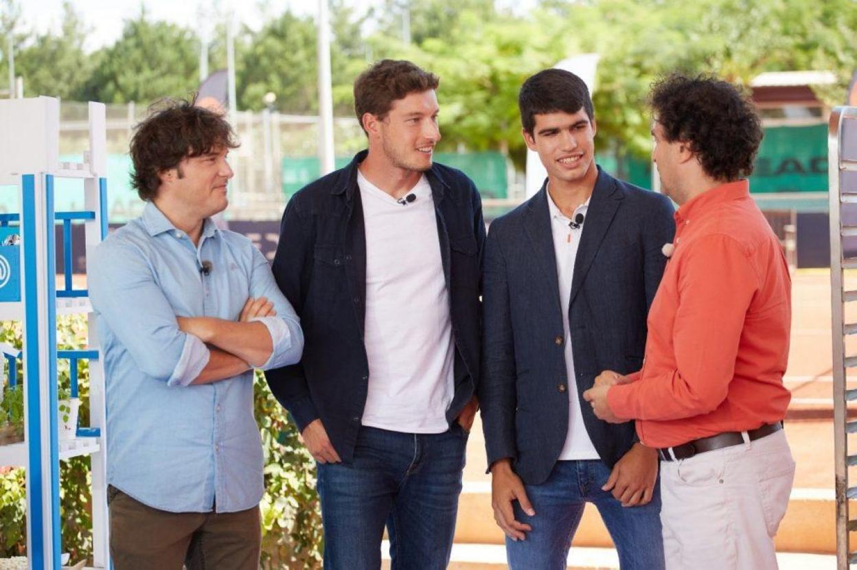 Jordi Cruz, Pablo Carreño, Carlos Alcaraz y Pepe Rodríguez. 