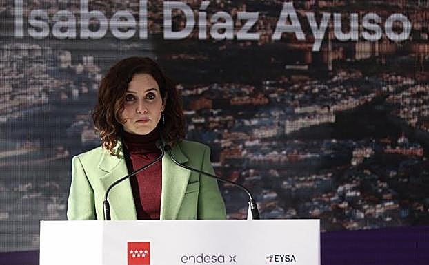 Isabel Díaz Ayuso, durante una inauguración. 
