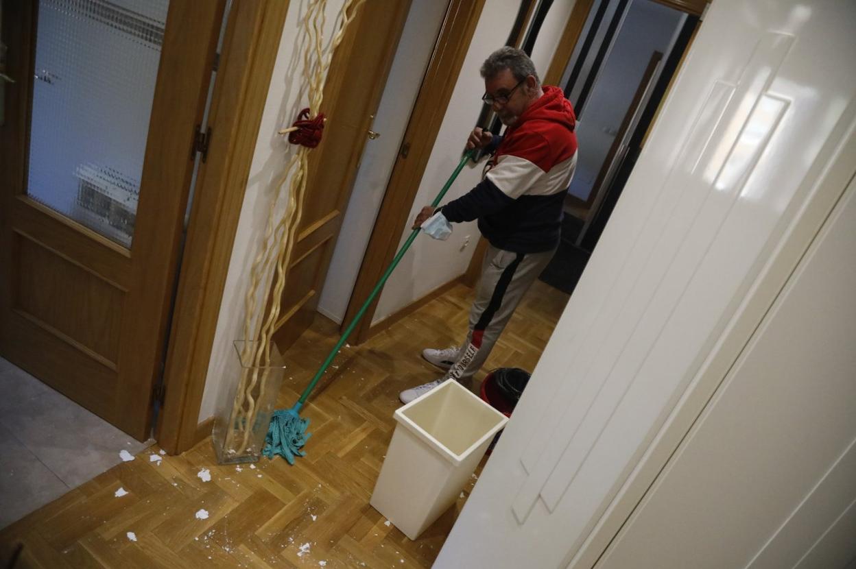 Avelino Martínez fue quien dio la voz de alarma del incendio 