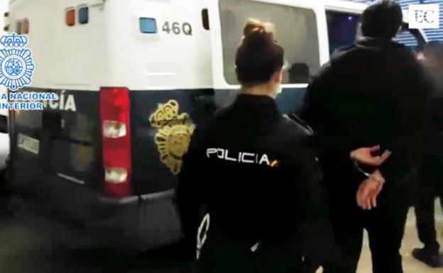 El momento de la detención del joven, en enero de 2021 