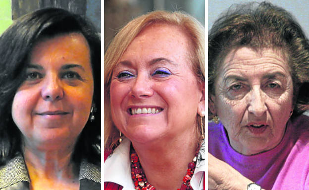 María Jesús Álvarez, Mercedes Fernández y Laura González.