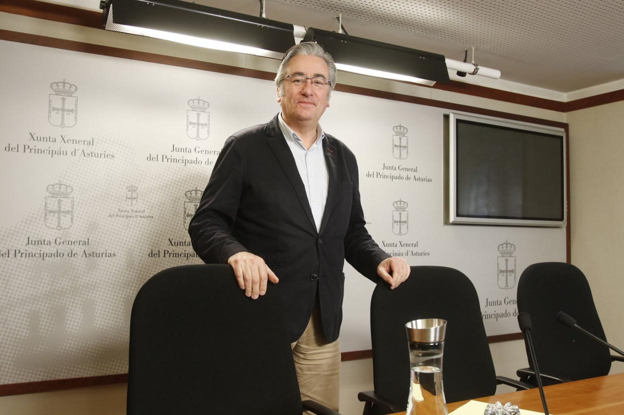 Pablo González, ayer, en la Junta General. 