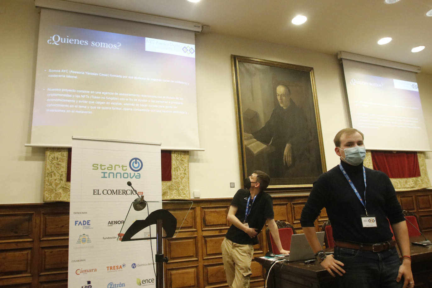 Los ganadores en la categoría de más de 18 años conquistaron al jurado con un proyecto de pastelería personalizada en el momento.