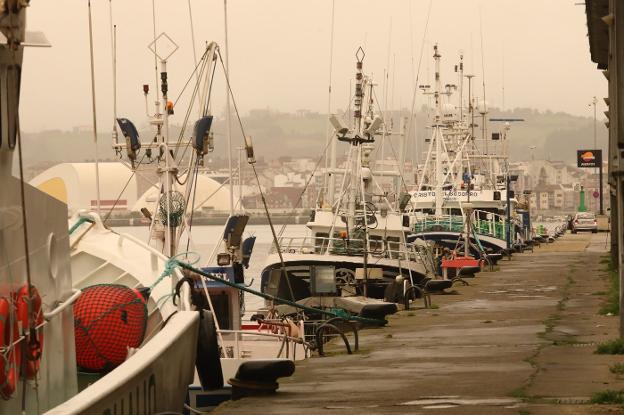 Barcos amarrados en el puerto de Avilés. La flota ha decidido no salir a faenar hasta que el Ministerio de Agricultura y Pesca no ofrezca medidas para paliar los efectos de la crisis.