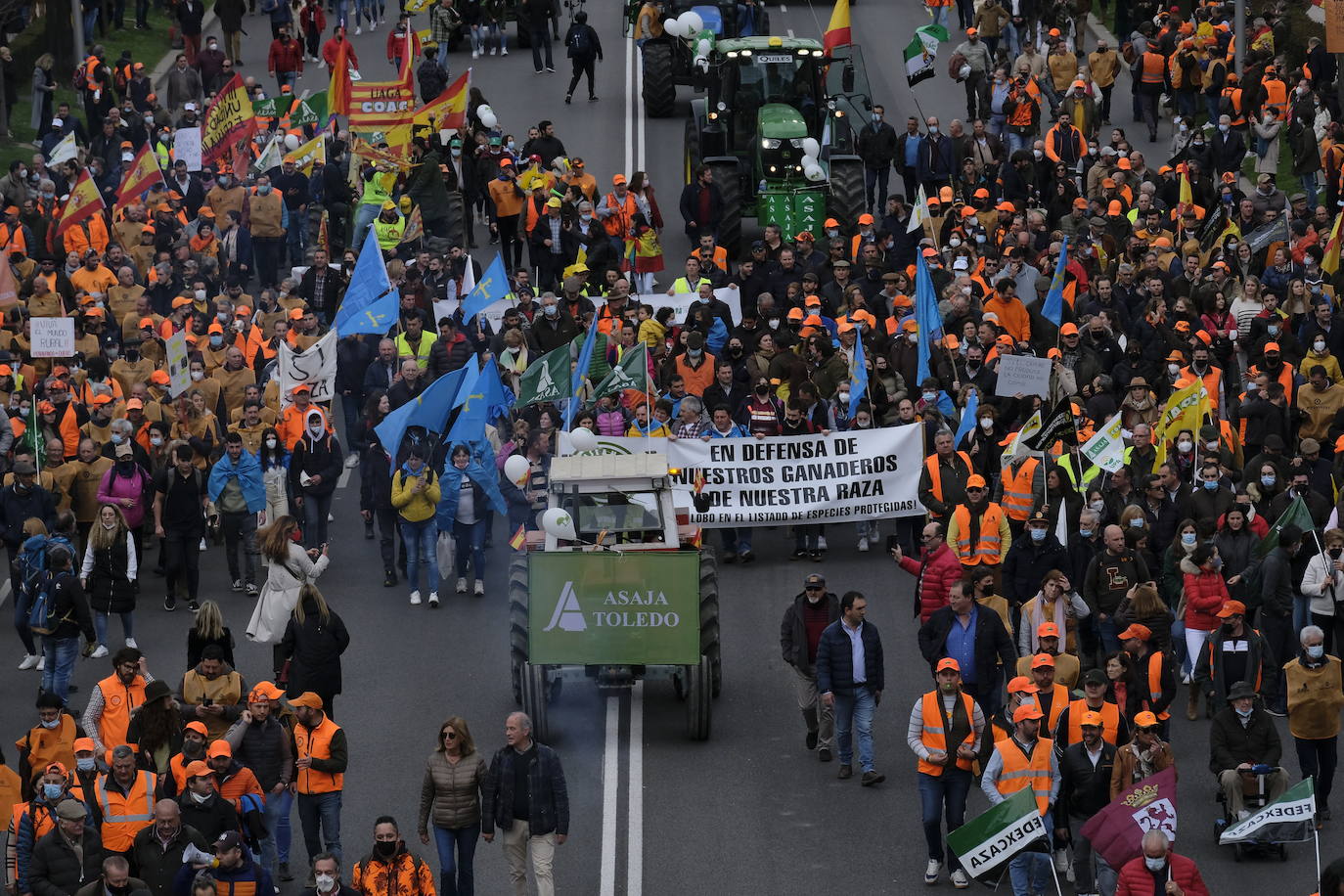 Decenas de miles de personas han tomado las calles de Madrid en una petición desesperada de auxilio al Gobierno por su supervivencia.