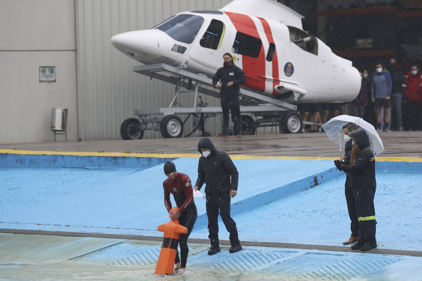 Fotos: El Centro de Seguridad Marítima Integral Jovellanos albergó las pruebas de acceso de rescatadores a Salvamento Marítimo