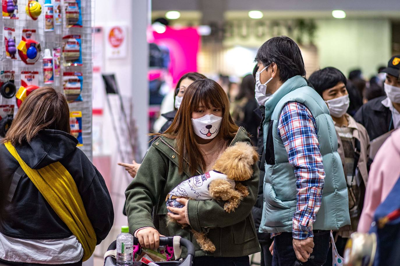 La feria internacional de mascotas 'Interpets', la más grande del sector, se celebra en Tokio, Japón este 1 de abril de 2022.