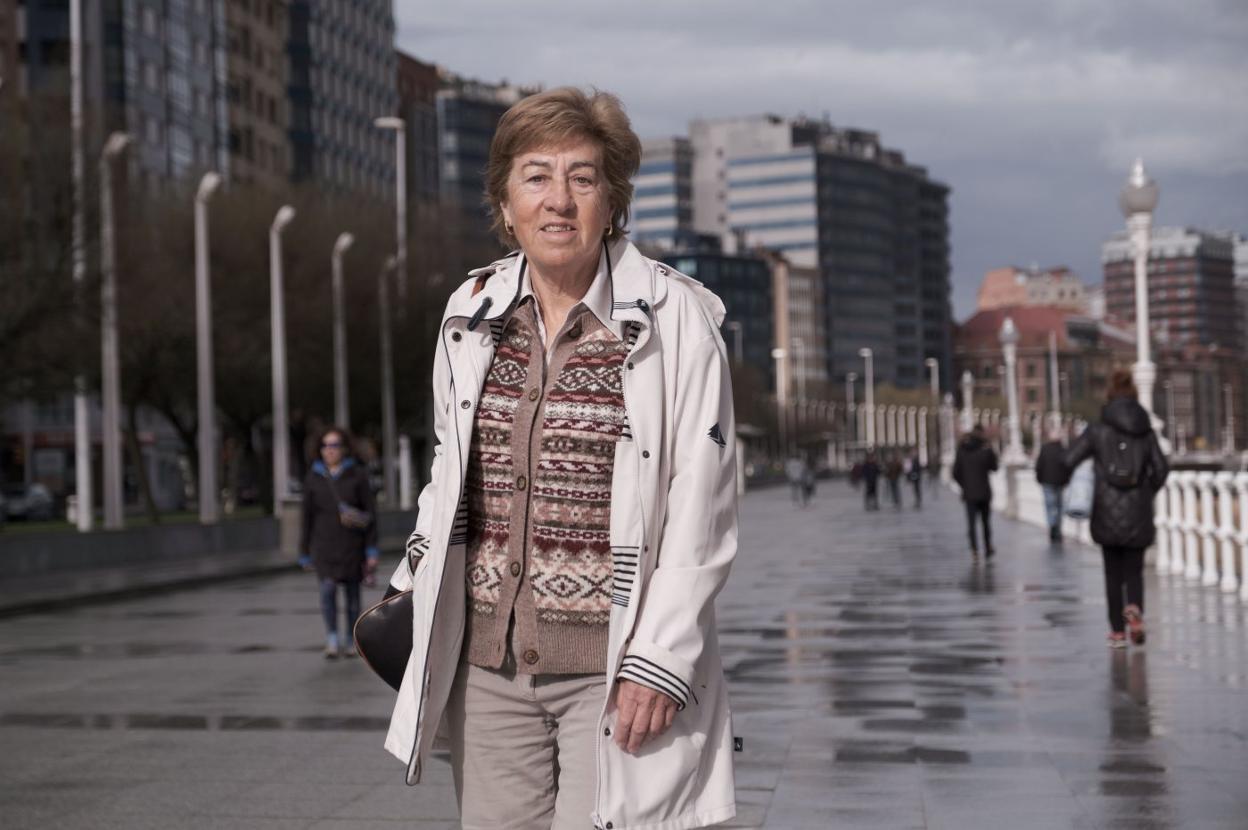 Montse Medina, en las inmediaciones del Muro. 