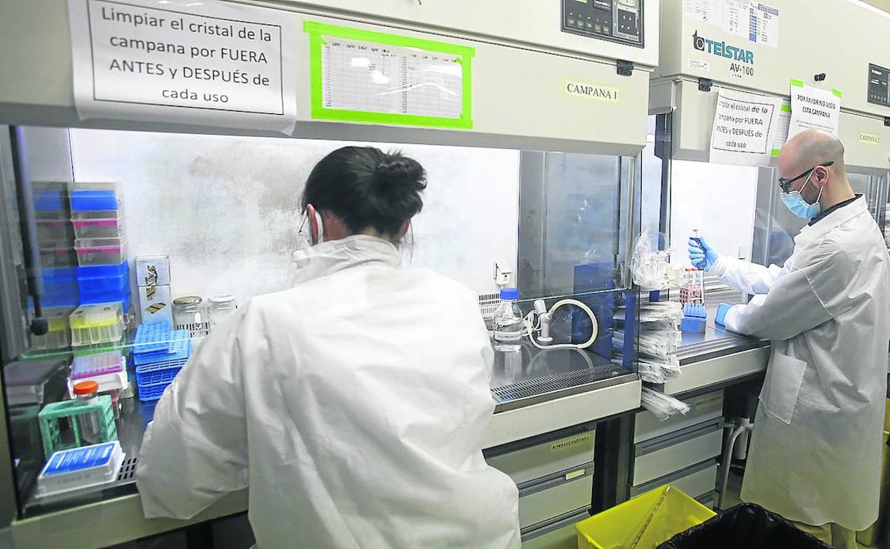 Laboratorio de investigación de biología molecular de la Universidad de Oviedo. 